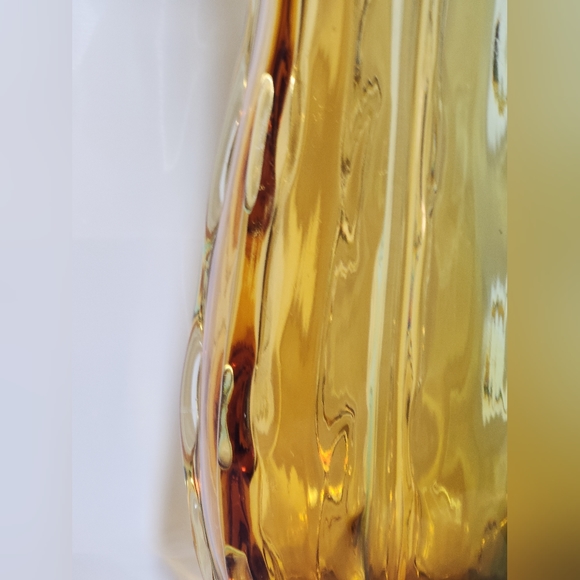 Large Glass Vase Murano-Style Blue Yellow 14" - Picture 5 of 9